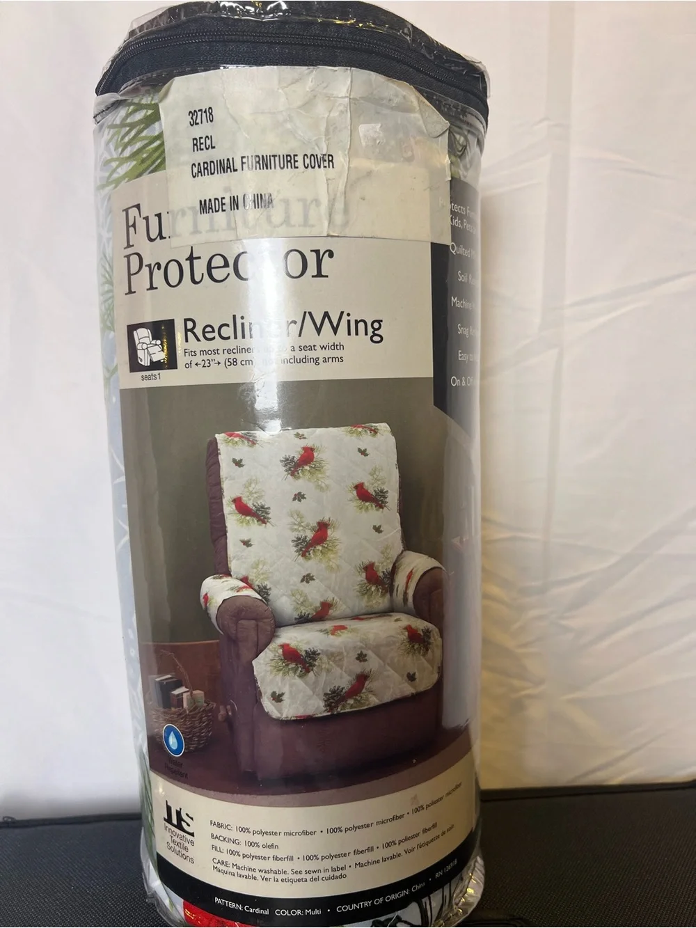 Innovative Textile Solutions Cardinal Recliner Furniture Protector NIP